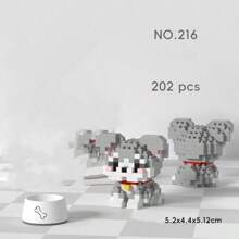 9 种不同的卡通狗积木套装，3000 个微粒组装宠物狗模型，3D 拼图 DIY 动物积木玩具，教育建筑套件，ABS 材料，完美的礼物 - 各种彩色狗形象 - 彩色 - 查看 15