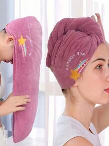 Mũ che tóc khô hình tam giác, Mũ thổi tóc bằng len san hô khô nhanh, Thích hợp để gội và chăm sóc hàng ngày, Mũ khô thấm nước cho mũ ngón chân - Nhiều màu - Xem 2