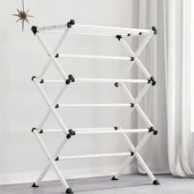 Heavy Duty Airer Clothes Drying Rack Clothes Horse Indoor Outdoor Laundry Rack - White - View 5