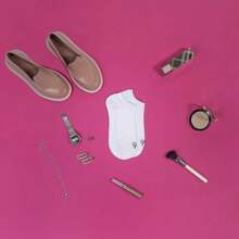 Kit 2 Pairs Of Rafa Parize Unisex White Invisible Comfort Socks - 黑色 - 查看 3