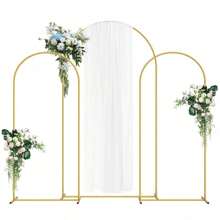 1 Set, Metal Rounded Rectangle Arch Kit, Suitable For Birthday Wedding Bridal Shower Graduation Anniversary Baptism Flower Stand Outdoor And Garden Supplies Theme Party Background Gardening Holiday Decoration Home Scene Decoration Valentine's Day Halloween Thanksgiving, Back To School Valentine Day