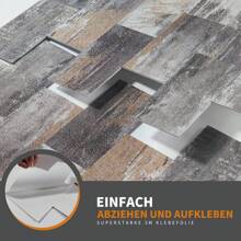 VA-Cerulean Tile Stickers 34 X 29 Cm 10 Pieces Type A/Type B/Type C/Type D/Type E/Type F For Kitchen Tile Leveling System PVC Wall Tile Foil Stickers Self-Adhesive Tile Foil, For Bathroom, Tile Decor, Fireplace Decor, Vanity Unit,Back To School,First Day Of School - Type a - View 3