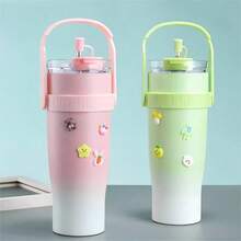 Academia Stainless  Bottle With Holder And Straw 1200ml - màu đen - Xem 5