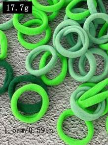 100pcs Black Nylon Hair Ties For Festivals Casual - Multicolor - View 14