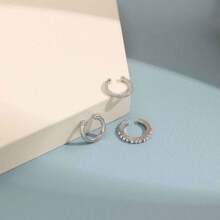 3pcs/set C-shaped Clip On Earrings Without Pierced Ear Hole - Gold - View 5