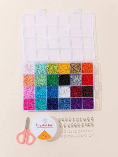 1 Box/Set 24 Colors Rice Beads DIY Kit