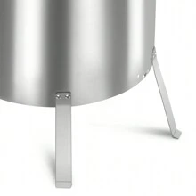 VA-Cerulean Pool Heater With Fire Stainless Steel Pool Heater Fire Barrel Swimming Pool Heater With Heating Coil 32/38mm Connections For Firewood Pool Oven Heaters For Swimming Pools And Inflatable Pools - 銀色 - 查看 3