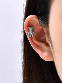 1pc Cute Sweet Zirconia Bear Ear Bone Clip Jewelry Exquisite Ladies Gift - Style 1 - View 5
