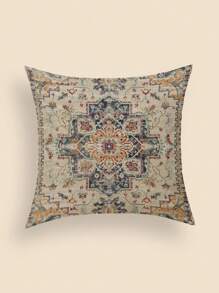 1pc Set Bohemian Throw Pillow Covers, Decorative Cushion Covers 45*45cm/18 "X18", Rustic Farmhouse Decor For Couch, Sofa, Patio & Outdoor - Linen Blend, Zip Closure, - Multicolor - View 11