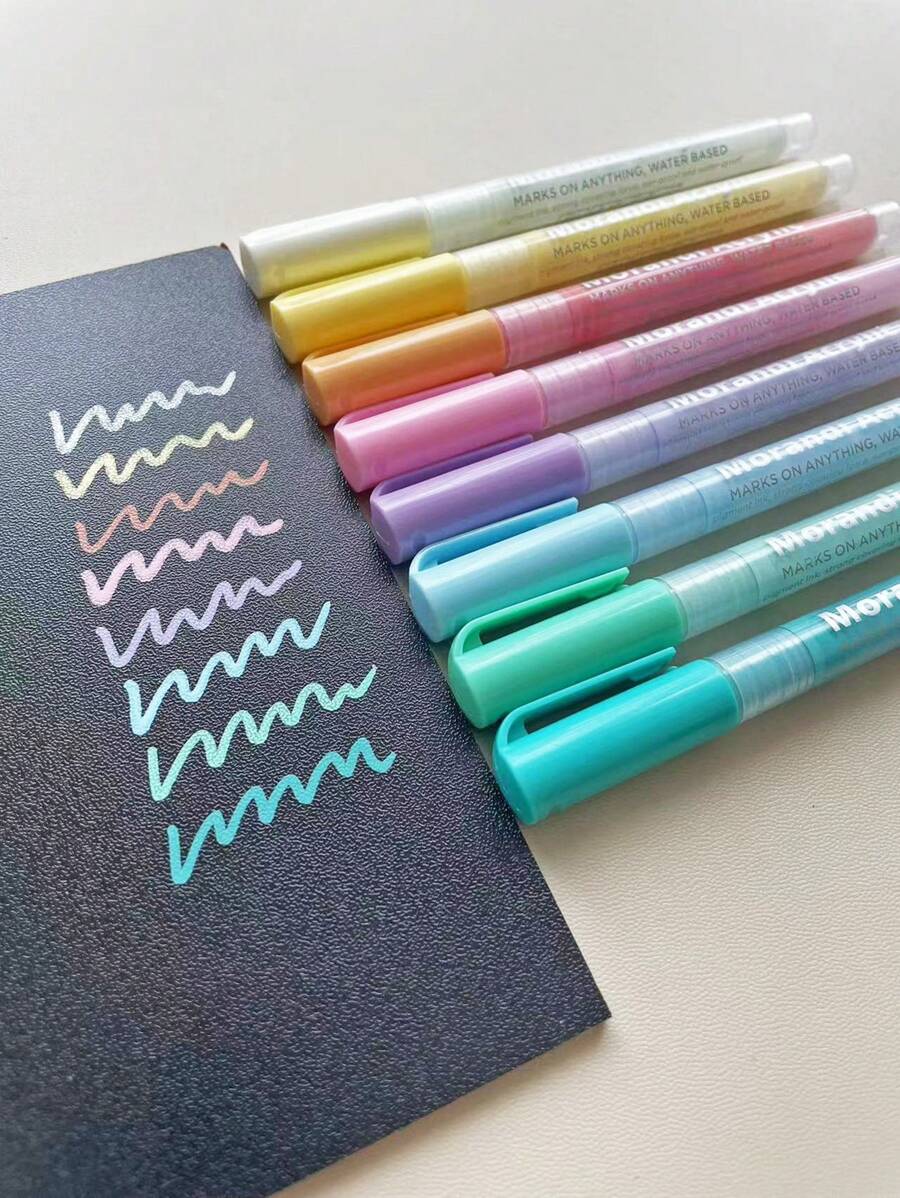 Bộ 8/16 bút dạ acrylic màu pastel, thích hợp cho văn phòng, trường học, vẽ tranh, viết, vật dụng cần thiết cho mùa tựu trường. - Nhiều màu - Xem 1