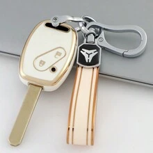 汽车钥匙保护套外壳带钥匙扣适用于CRV第七代或第八代雅阁奥德赛钥匙包防摔防尘钥匙包