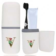 Copo de viagem para enxaguatório bucal Conjunto de lavagem portátil destacável Copo de lavagem Escova de dentes Pasta de dentes Caixa de armazenamento de artigos de higiene pessoal de viagem Portátil Viagem de negócios Copo de armazenamento ao ar livre Equipamento de estudante Recipiente de armazenamento de banheiro doméstico