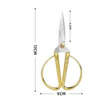 1pc Stainless Steel Scissors, Retro Small Scissors, Precision Craft Scissors, Ergonomic, Versatile, Suitable For Scrapbooking, Sewing And Art Projects, Tools For Men - Yellow - View 15