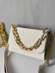 Luxury Women's Handbag And Crossbody Chain Strap - 米色 - 查看 4