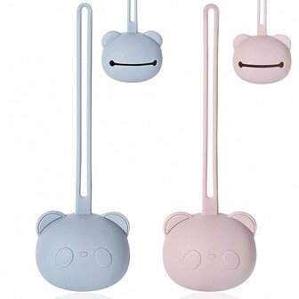 带夹子的奶嘴收纳袋，硅胶奶嘴套，便携式收纳袋，适用于包包和婴儿车，易于清洁的旅行配件