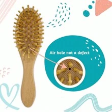 3pcs/Set Personalized Hair Comb And Brush Set, Customized Name Wooden Handle Hairdressing Comb, Souvenir Gifts - Brown - View 7