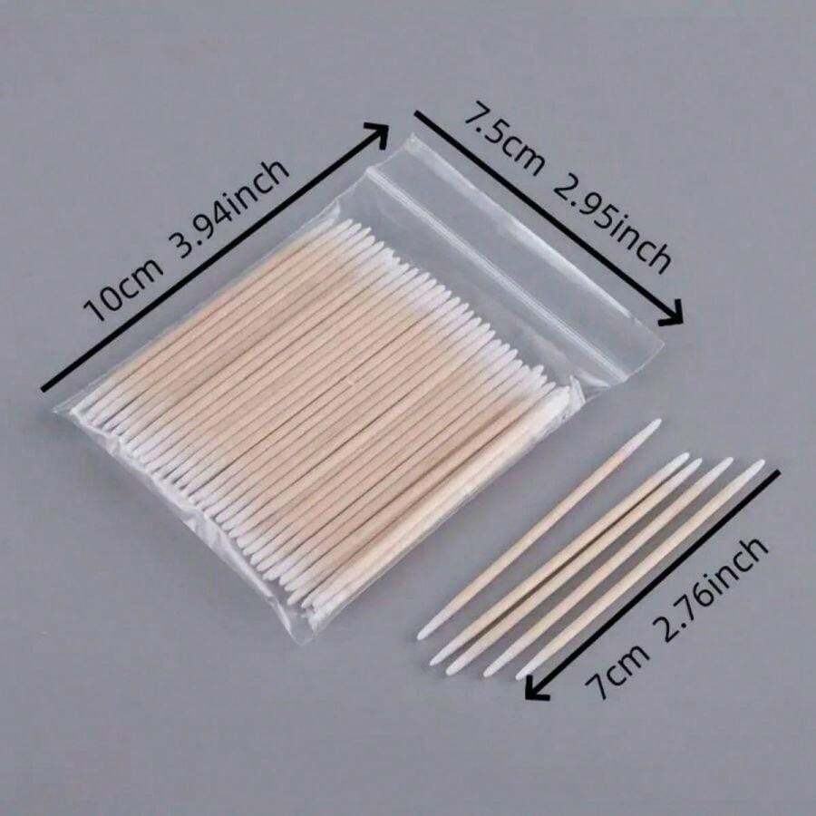 MOCUI Pointed Tip Cotton Swabs, 100 Count Precision Cotton Buds For Makeup, Organic Pointed - View #3