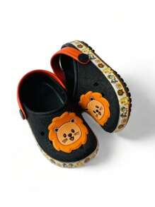 Babuche Infant Flip Flop Baby Lion Boy Sandal - màu đen - Xem 2