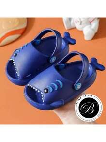 Baby Slippers Bebe Tubarão Sandal Girl And Boy Sandal Lightweight Soft Eva Non-Slip Baby Shar Slipper - 寶藍色 - 查看 2