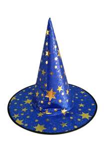 1pc Halloween Kid's Wizard Hat, Costume Party Accessory Witch Hat - Multicolor - View 3