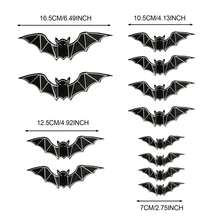 12PCS/SET Halloween Bats Wall Decor Sticker With Luminous Realistic Looking Scary Bats Suitable For Home Window Room - Multicolor - View 6