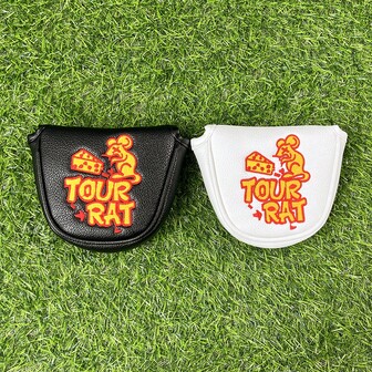 1pc Mouse Design Half Round Golf Club Push Rod Cover Golf Club Head Cover Golf Accessories Golf Supplies, High Quality PU Leather