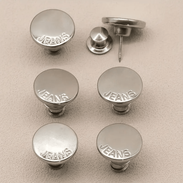 6 Stücke Jeans Knöpfe Ersatz 17mm Ohne Nähen Metallknopf Reparatur Set Klebmittel-freie Abnehmbare Jeans Knöpfe Ersatz Kombi