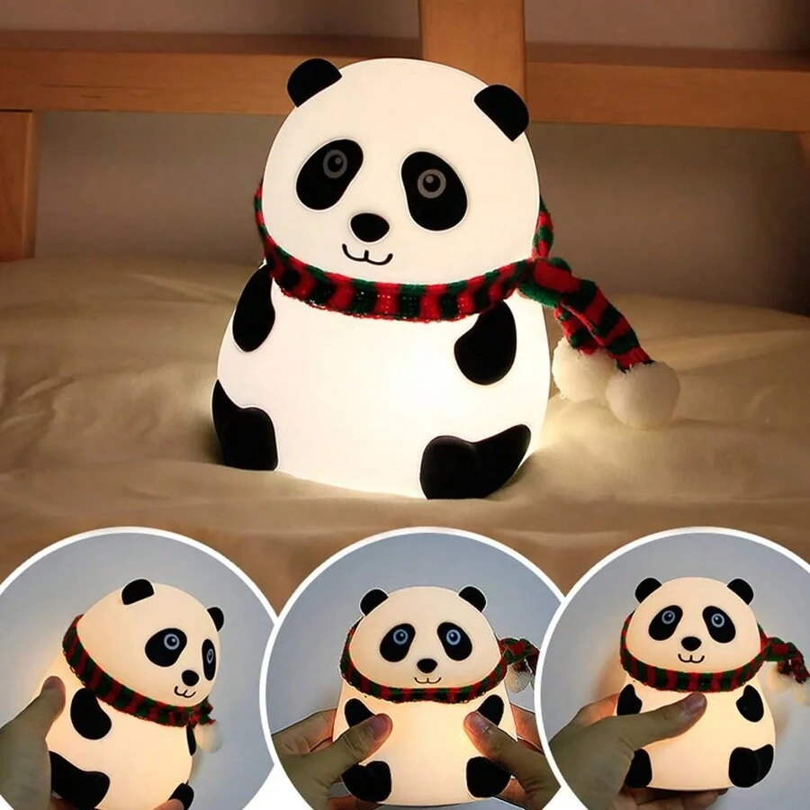 Panda Colors Touch Rechargeable Silicone Night Lamp - Đen và trắng - Xem 1