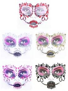 1 pieza de pegatina decorativa autoadhesiva de ABS para la cara, adecuada para fiestas dentro del festival - Ver 2