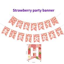 Strawberry Birthday Party Decorations With Strawberry Banner, Napkins, Plates And Cups Disposable Tableware Set For Berry Sweet Themed Birthday Party Supplies,Christmas