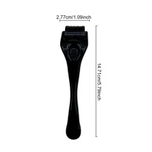 Upgrade Derma Roller Microneedle Roller For Face, Titanium Beard Roller | Microneedling Roller For Women Men (Black)