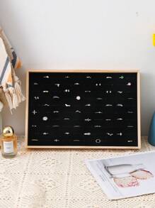 1 Máy Tính Bằng Gỗ & Nhung Dung Tích Lớn Giá Đỡ Chiếc Nhẫn Khay Đựng Đồ Trang Sức Để Chụp Ảnh Và Phòng Trưng Bày - Nhiều màu - Xem 7