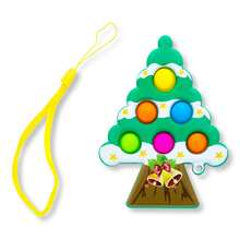 Pop Fidget Toy Holiday Tree 6-Button Bubble Popping Game - Multicolor - View 4