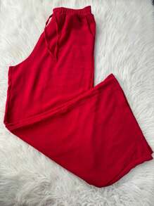 Plus Size Women's Social Pantalona Pants Tailoring Noble Size - 紅色 - 查看 1