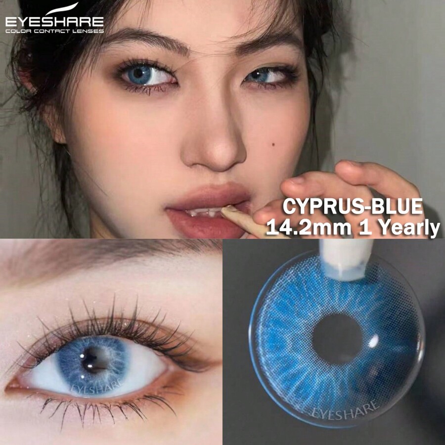 EYESHARE Neue farbige Kontaktlinsen für Augen, 1 Paar farbige Linsen, Mode Blaue Augenlinsen