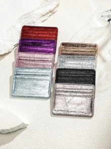 1pc Passport Cover, PU Material Glitter Litchi Pattern Letter Design Passport Holder For Couple Outdoor Travel Flight