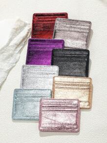 1pc Passport Cover, PU Material Glitter Litchi Pattern Letter Design Passport Holder For Couple Outdoor Travel Flight