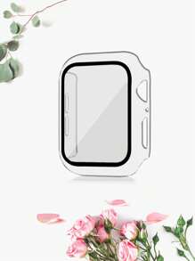 三合一包括腕带、表壳和保护膜 女式 男式 I 时尚运动 柔软、舒适、透气 单色纯色硅胶蝴蝶扣表带 带单颗水钻 双颗水钻 带钢化膜保护套 元旦礼物 多种颜色可选，搭配 Apple Watch Ultra 系列 9/8/7/6/5/SE/4/3/2/1 配件 替换表带 配件 DIY 套装 情人节 - Series 4/5/6/SE[40mm] - 查看 63