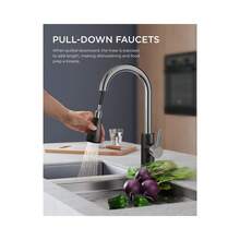 Kitchen Faucets, Kitchen Faucet With Pull Down Sprayer, High Arc Single Handle Stainless Steel Sink Faucets 1 Or 3 Hole, Classic Kitchen Sink Faucets For Farmhouse Camper Laundry Rv Bar - Black&Chrome - View 2