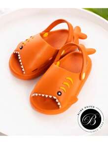 Baby Slippers Bebe Tubarão Sandal Girl And Boy Sandal Lightweight Soft Eva Non-Slip Baby Shar Slipper - 橘色 - 查看 6