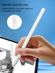 IPad Stylus Pen, Active Capacitive Touch Pen With Magnet Compatible With Ipad, Rechargeable Stylus Pen For Drawing, Writing, Note Taking - White - View 1
