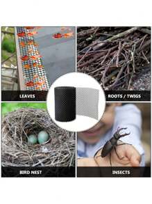 11 件/套排水沟防护网卷，6 英寸 X 20 英尺，排水沟防护装置可防止排水沟堵塞，配有 10 个固定夹，屋顶排水沟保护，排水沟过滤器 - 均碼 - 查看 7