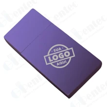 Pen Drive Quadrado Colorido Personalizado (REF-MM227) - Roxo - Visão 1