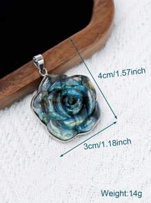 1pc Labradorite Natural Stone Crystal Pendant For Necklace Gem Stone Wolf Butterfly Crystal Carving Flash Healing Energy Pendants Jewelry H482