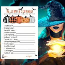 20 Pcs Festive Halloween Word Scramble Game Cards - Perfect For Parties And Gatherings - Word Game Cards - View 3