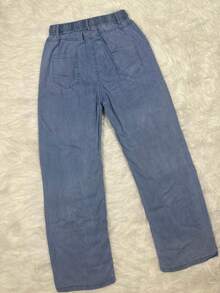 LA PRINCESA Jeans Pantalon Con Cuerda Elastic Baggy Wide Leg Pants Women's Linen Wide Leg Pants High Waist Baggy Casual Strappy Summer Lightweight Baggy Bohemian Trousers - 藍色 - 查看 7