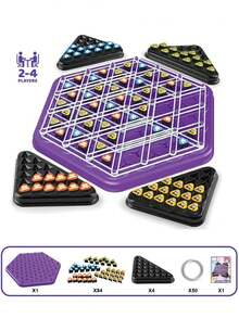 Jogo de Xadrez/Corrente Triangular de Cobra, Novo Jogo de Xadrez Triangular 2024, Jogo de Borracha Triggle, Brinquedo Quebra-Cabeça de Jogo Familiar de Mesa para Crianças e Adultos - Multicolorido - Visão 5
