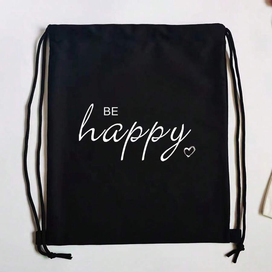 Drawstring Bag School Backpack Sport Bag Women's Fashion Shoulder