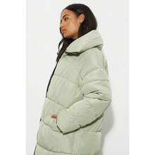 Dorothy Perkins Womens/Ladies Oversized Longline Padded Jacket (Sage) - Green - View 5