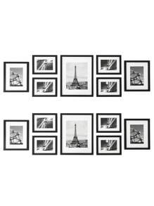 SONGMICS Gallery Wall Frame Set, Multi Picture Frames Set Of 7, One 11x14, Two 8x10, Four 6x8 Collage Photo Frame With White Mat, Glass Front - Black - View 4